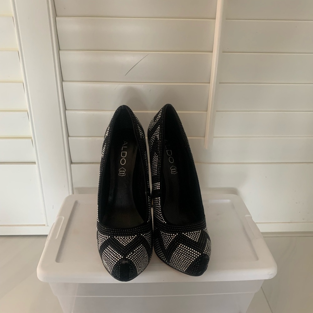 Platform Black&Sliver Heels